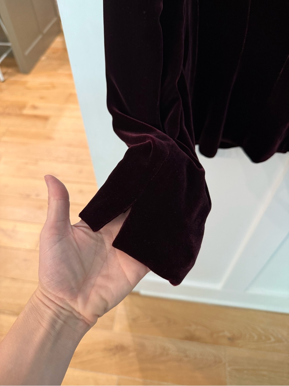 Vintage Ralph Lauren Velvet Military-Button Blazer in Deep Plum - Picture 7 of 7